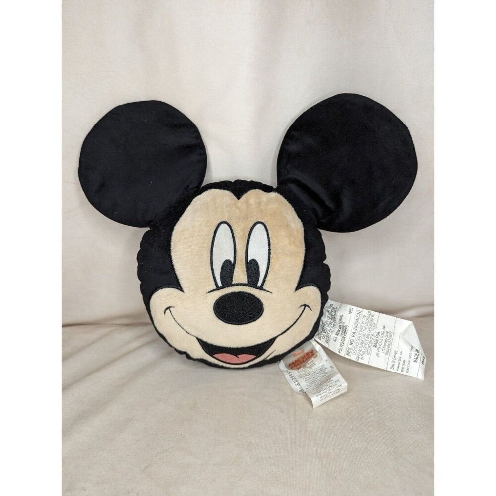 Disney Mickey Mouse Head Plush Pillow Face Stuffed Toy